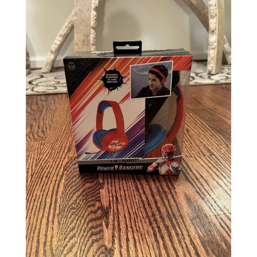 Sakar Power Rangers 2-in-1 Headset with Detachable Microphone for Ages 5+
